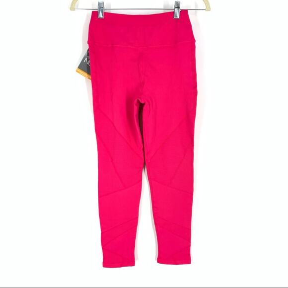 NUX Hot Pink Compression Leggings Women's Size Large NWT - Picture 2 of 5